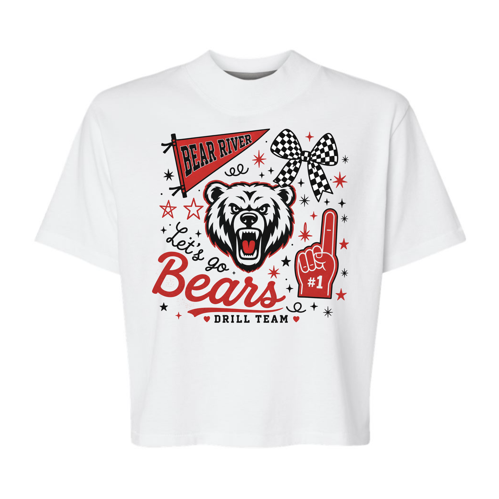 Let's Go Bears Boxy Cropped Tee